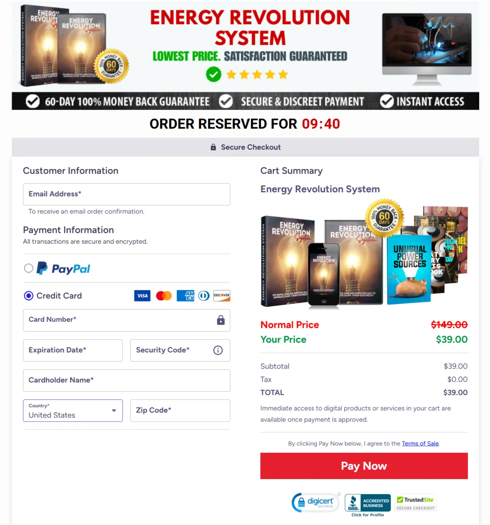 Energy Revolution System price